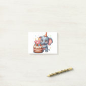 Schattige Olifant 12e Verjaardag Post-it® Notes (Op bureau)