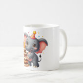 Schattige Olifant 16e Verjaardag Koffiemok (Voorkant rechts)