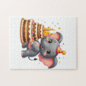 Schattige Olifant 16e Verjaardag Legpuzzel (Horizontaal)