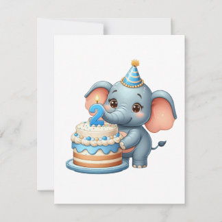 Schattige Olifant 2e Verjaardag