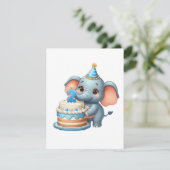 Schattige Olifant 2e Verjaardag (Staand voorkant)