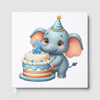 Schattige Olifant 2e Verjaardag Gastenboek