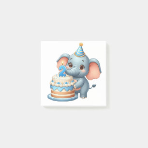Schattige Olifant 2e Verjaardag Post-it® Notes