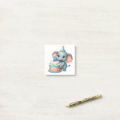 Schattige Olifant 2e Verjaardag Post-it® Notes (Op bureau)