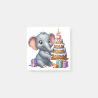 Schattige Olifant 5e Verjaardag Post-it® Notes