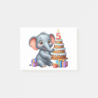 Schattige Olifant 5e Verjaardag Post-it® Notes