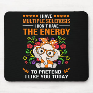 Schattige Olifant Awareness Multiple Sclerosis War Muismat