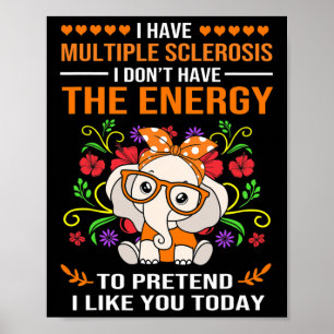 Schattige Olifant Awareness Multiple Sclerosis War Poster