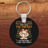 Schattige Olifant Awareness Multiple Sclerosis War Sleutelhanger (Voorkant)
