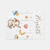 Schattige olifant baby fleece deken (Voorkant (Horizontaal))