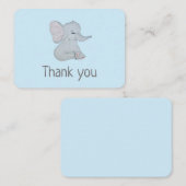 Schattige olifant baby shower dank je kaart (Voorkant / Achterkant)