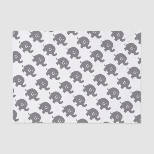 Schattige Olifant Baby shower Gift Tissue Papier (Voorkant)