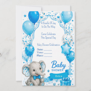 Schattige Olifant Baby Shower 🐘 Kaart