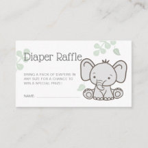 Schattige Olifant Baby shower Luier Raffle