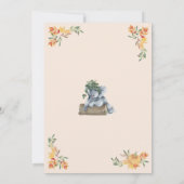 Schattige olifant, Baby shower uit bladeren Kaart (Achterkant)