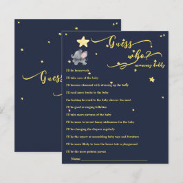 Schattige Olifant & Ballon Baby Shower Spel