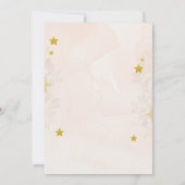 Schattige Olifant Blauw Perzik Groen Bloemen Baby  Kaart (Achterkant)