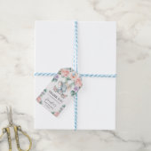 Schattige Olifant Bloemen Baby shower Dank u Favor Cadeaulabel (Met Touw)