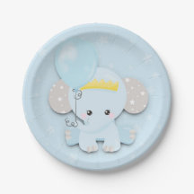 Schattige Olifant Blue Stars Boy Baby shower