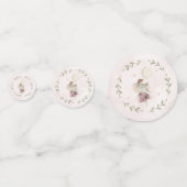 Schattige olifant | Botanisch Boho Baby shower Confetti (Achterkanten)