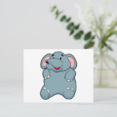 Schattige Olifant Briefkaart (Staand voorkant)