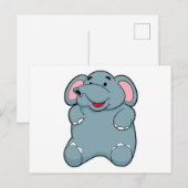 Schattige Olifant Briefkaart (Voorkant / Achterkant)