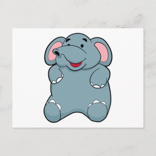Schattige Olifant Briefkaart (Voorkant)