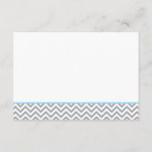 Schattige Olifant Chevron Lichtblauw Baby shower B Informatiekaartje (Achterkant)