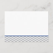 Schattige Olifant Chevron Navy Blue Baby shower Bo Informatiekaartje (Achterkant)