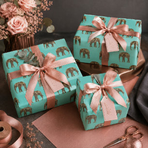 Schattige Olifant Delight Inpakpapier Vel