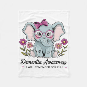 Schattige Olifant Dementie Bewustzijn Ik Onthoud V Fleece Deken