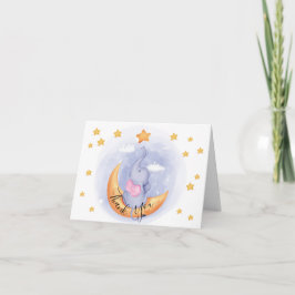 Schattige Olifant | Dieren Baby shower Bedankkaart