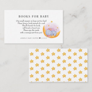 Schattige Olifant   Dieren Baby shower   Boekaanvr Informatiekaartje