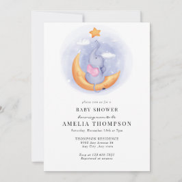 Schattige Olifant | Dieren Baby shower Kaart