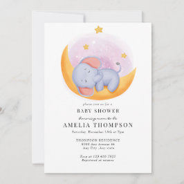 Schattige Olifant | Dieren Baby shower Kaart