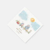 Schattige Olifant en Hedgehog Baby shower Servet (Hoek)