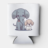 Schattige olifant en hond blikjeskoeler (Voorkant)