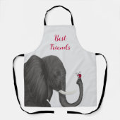 Schattige olifant en Schattige lieveheersbeestje Schort (Voorkant)