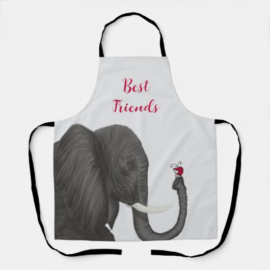 Schattige olifant en Schattige lieveheersbeestje Schort (Voorkant)