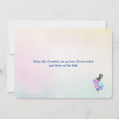 Schattige olifant en vogelpest Birthday Party Kaart (Achterkant)