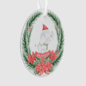 Schattige Olifant | Gepersonaliseerde kerst Ornament (voorkant)