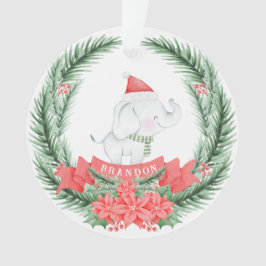 Schattige Olifant | Gepersonaliseerde kerst Ornament