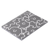 Schattige Olifant Grijs en Wit Gastenboek Notitieboek (Linkerzijde)