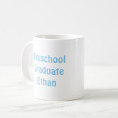 Schattige Olifant Kinderen Kleuterschool Afstudere Koffiemok (Voorkant links)