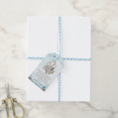 Schattige Olifant Maritieme Baby Shower Bedank Je Cadeaulabel (Met Touw)