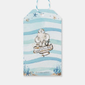 Schattige Olifant Maritieme Baby Shower Bedank Je Cadeaulabel (Achterkant)