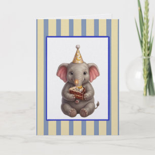 Schattige Olifant met Banaan Chocolade Taart Verja Kaart