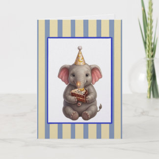 Schattige Olifant met Banaan Chocolade Taart Verja Kaart