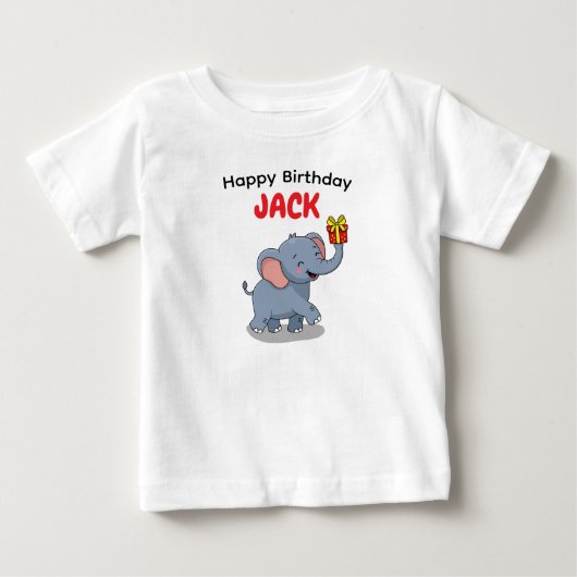 Schattige Olifant met Cadeau (Voorkant)