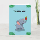 Schattige Olifant met Cadeau Bedankkaart (Voorkant)